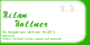 milan wollner business card